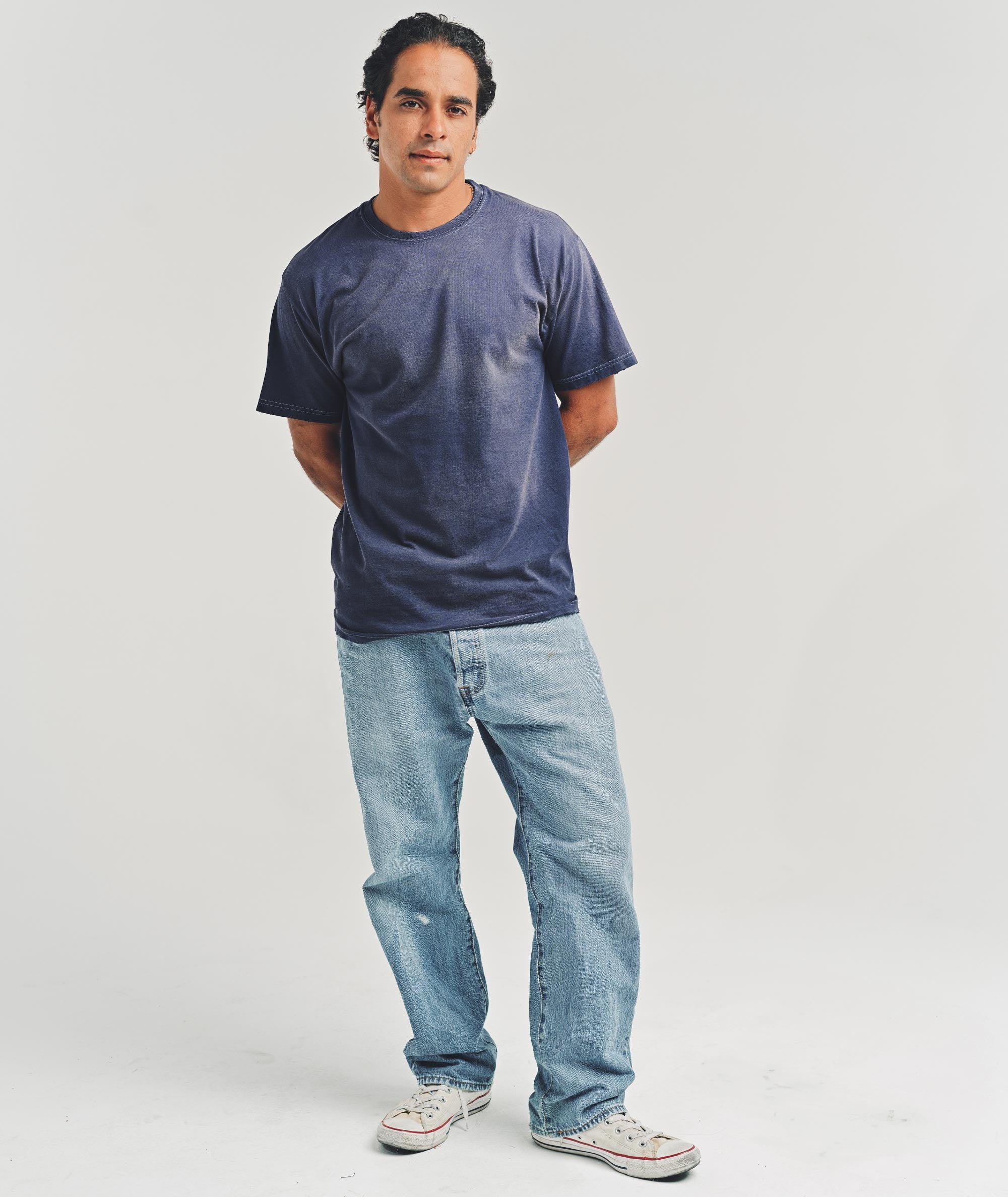AWE Faded T-Shirt Navy – American Waste Enterprise