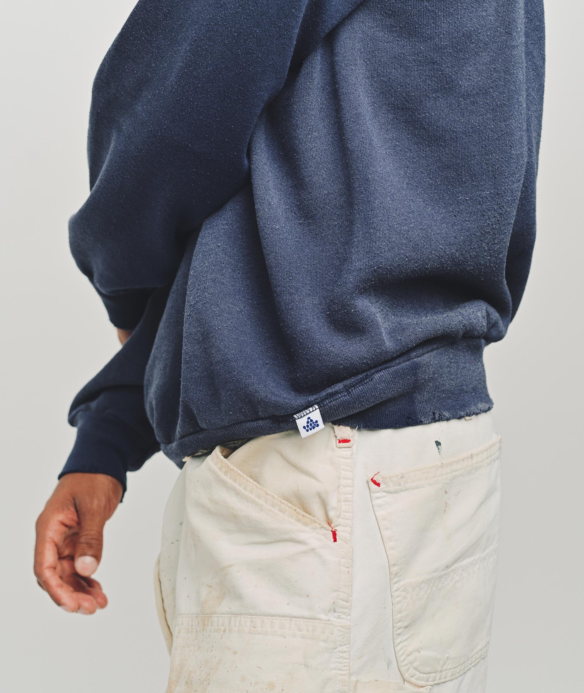 AWE Faded Sweatshirt Navy – American Waste Enterprise