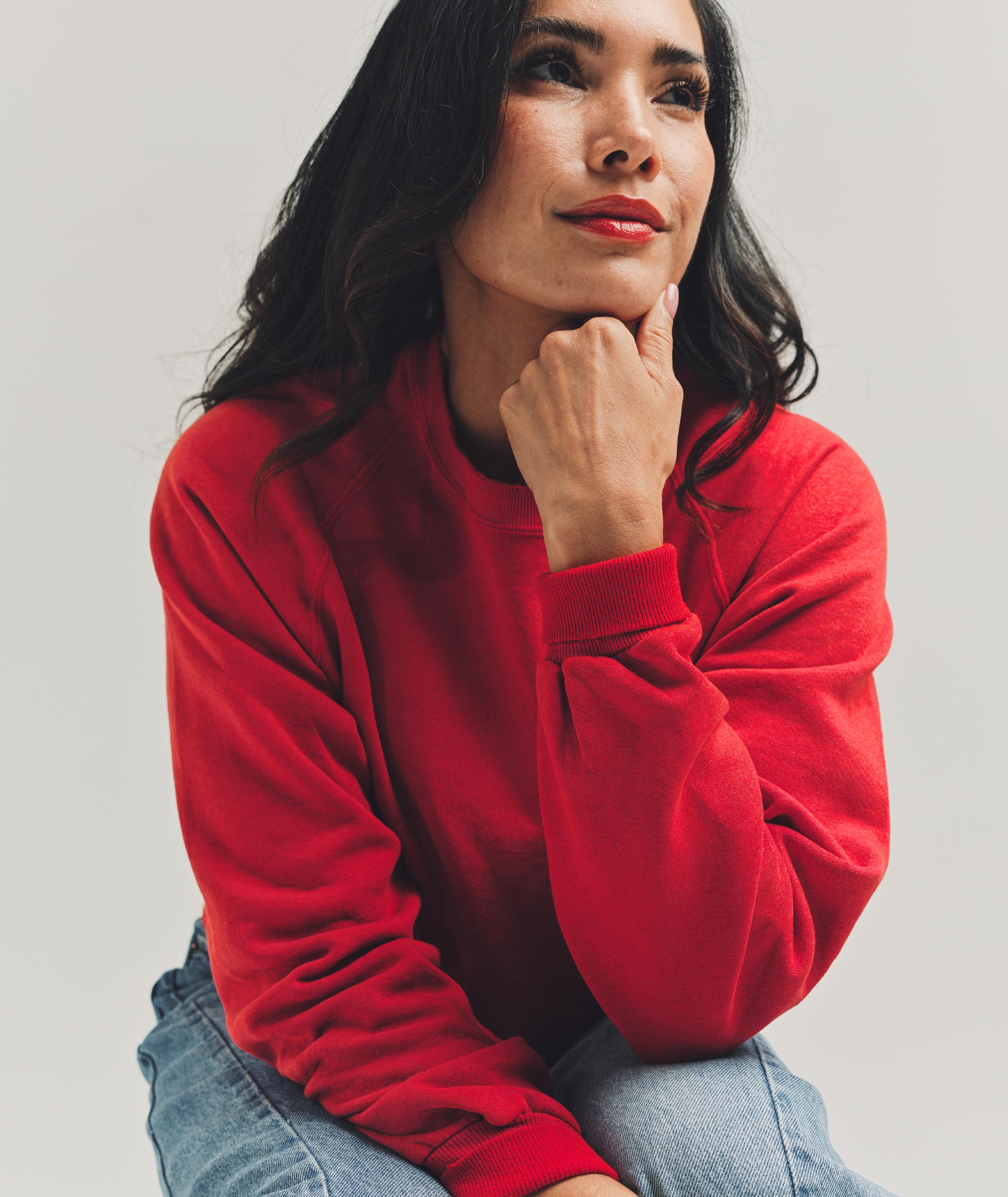AWE Faded Afterhood Sweatshirt Red – American Waste Enterprise