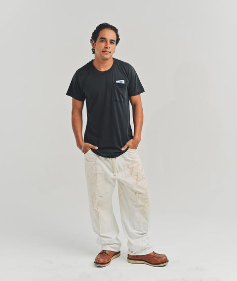 Faded Pocket T-Shirt Black