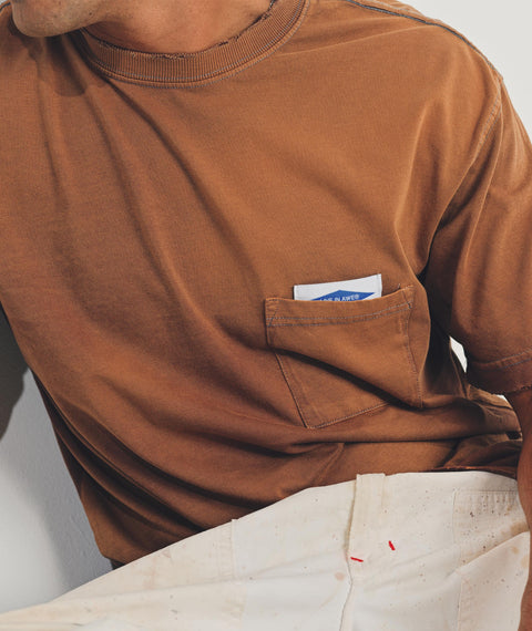AWE Faded Pocket T-Shirt Brown