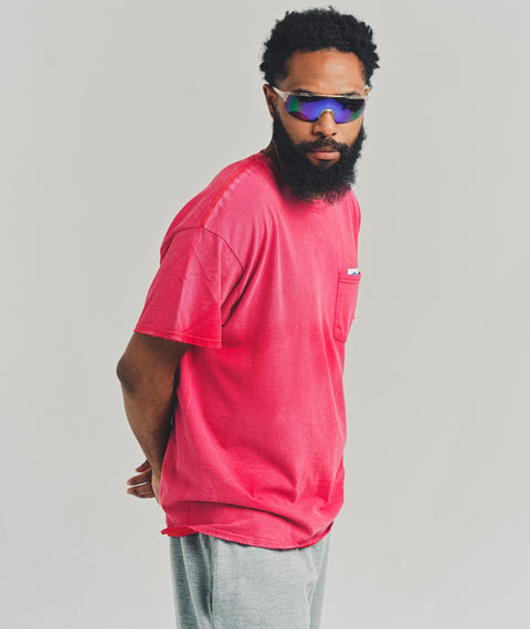 AWE Faded Pocket T-Shirt Red