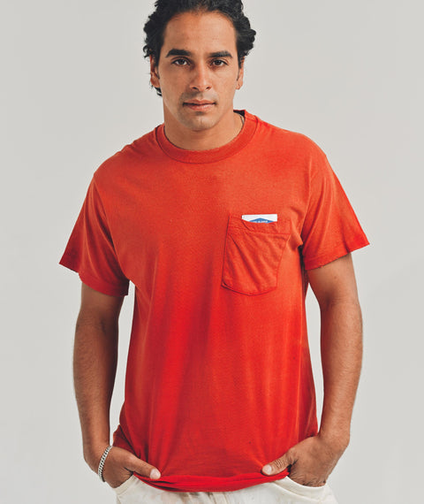 AWE Faded Pocket T-Shirt Red