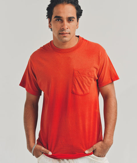 AWE Faded Pocket T-Shirt Red