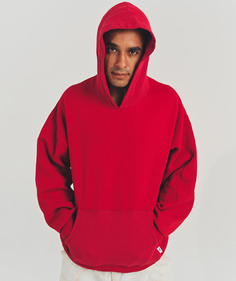 AWE Solid Hooded Sweatshirt Red