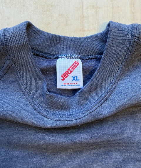 1990's Stripped Down Jerzees Sweatshirt Charcoal