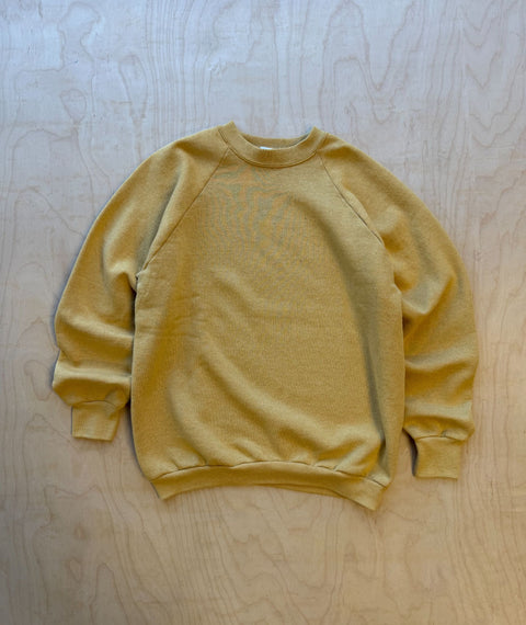 1980's Stripped Down Fruit of the Loom Sweatshirt Yellow