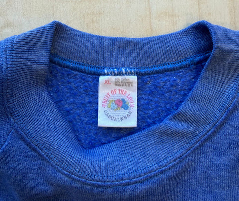1980's Stripped Down Fruit of the Loom Sweatshirt Navy