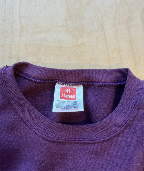 1990's Stripped Down Hanes Sweatshirt Purple