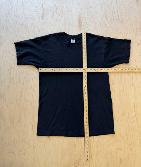 Early 1990s's OOAK Stencil FOTL Pocket T-shirt Black