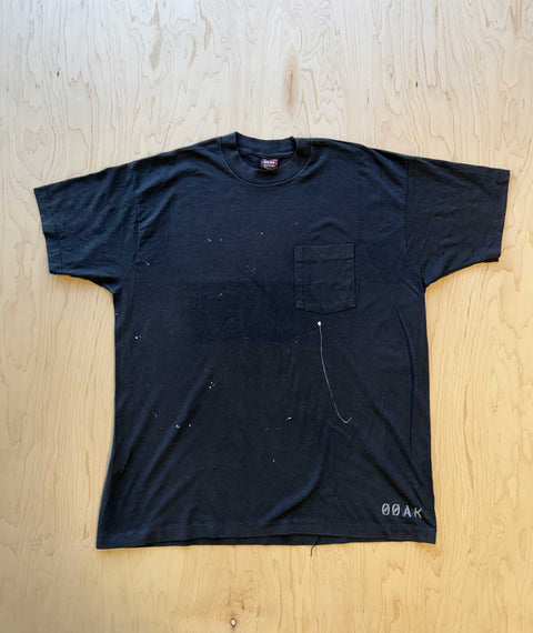 1990's OOAK Stencil Best FOTL Paint Splattered T-shirt Black
