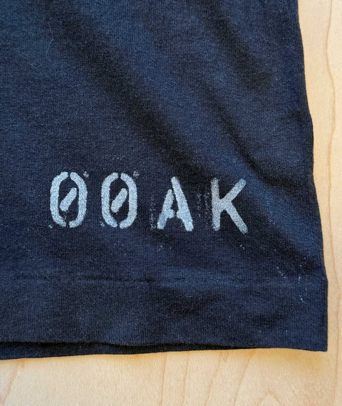 1990's OOAK Stencil Best FOTL Paint Splattered T-shirt Black