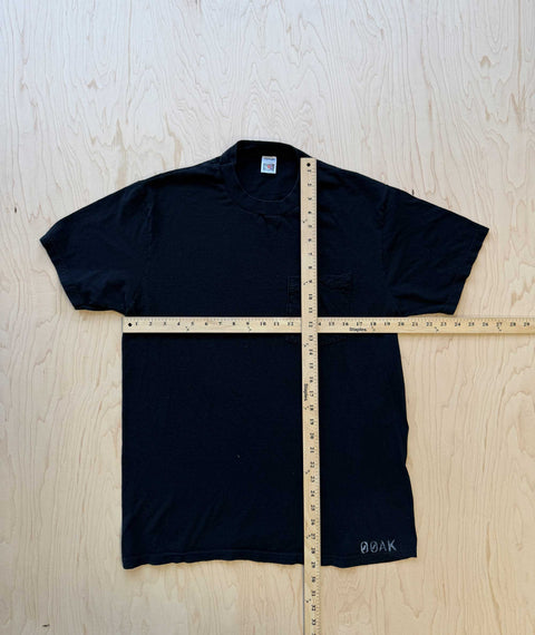 1990s's OOAK Stencil FOTL  Pocket T-shirt Black