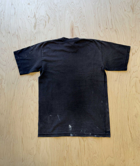 AWE OOAK Stencil Paint Splattered T-shirt Black