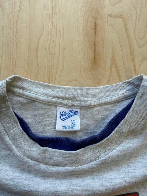 1990's Velva Sheet Ft. Lauderdale Double Collar T-Shirt- Grey/Navy