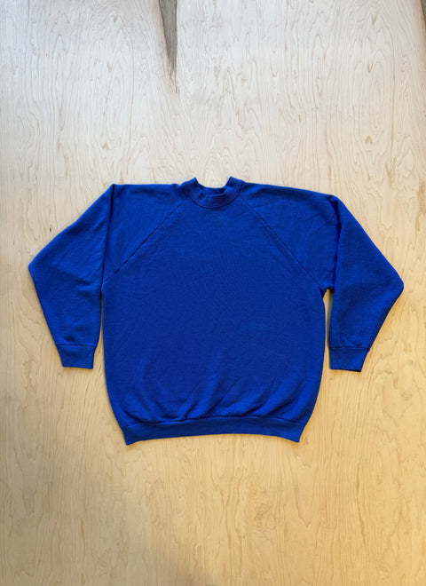 1990's Fruit Of The Loom Crewneck Sweatshirt- Blue