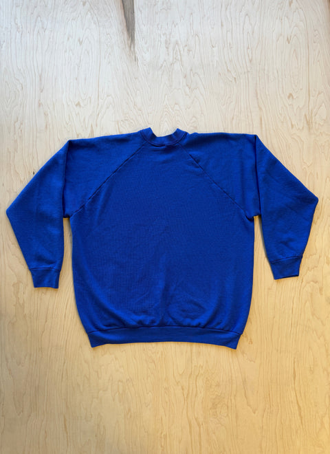 1990's Fruit Of The Loom Crewneck Sweatshirt- Blue