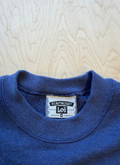 1990's Lee Heavyweight Crewneck Sweatshirt- Blue