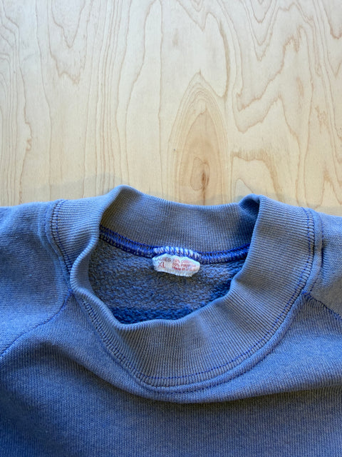 1990's Raglan Crewneck Sweatshirt- Blue