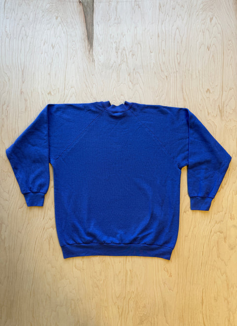1990's Fruit Of The Loom Crewneck Sweatshirt- Blue