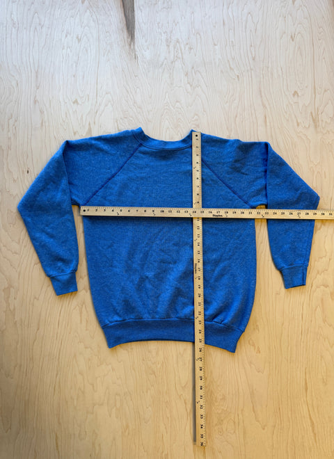 1980's Tulex Raglan Crewneck Sweatshirt- Blue
