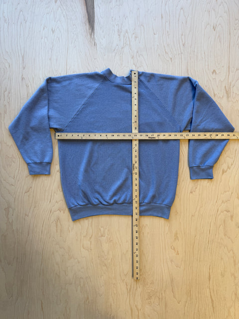 1990's Raglan Crewneck Sweatshirt- Blue
