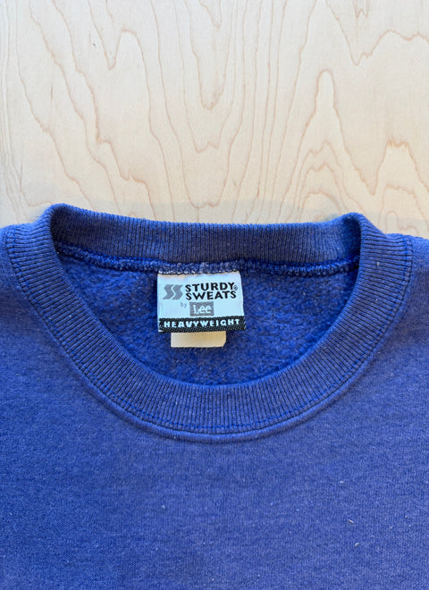 1990's Lee Sturdy Sweats Crewneck Sweatshirt- Blue