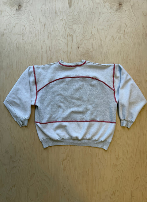 Alabama Flipped Panel Crewneck Sweatshirt- Heather Grey