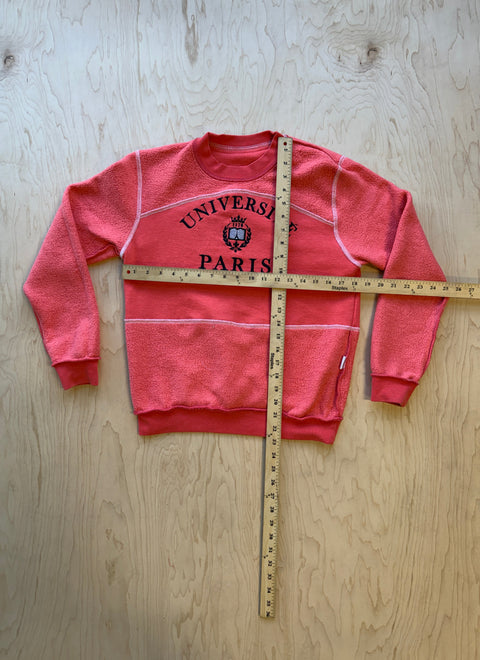 Universite Paris Flipped Panel Crewneck Sweatshirt- Peach