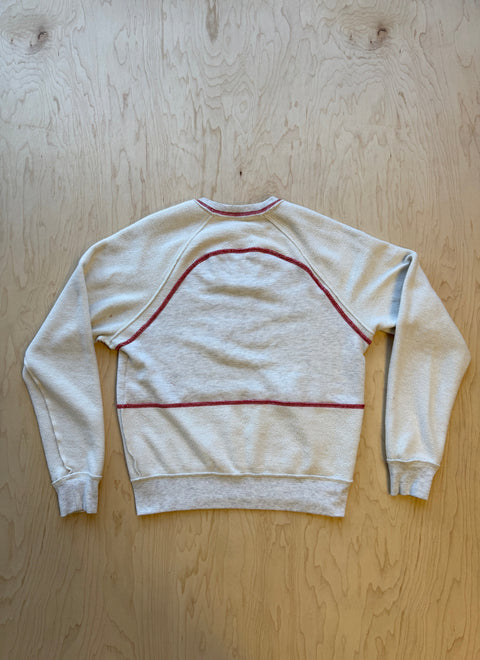 Nebraska Flipped Panel Crewneck Sweatshirt- Heather Grey