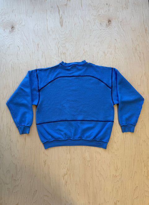 Alaska Flipped Panel Crewneck Sweatshirt- Blue