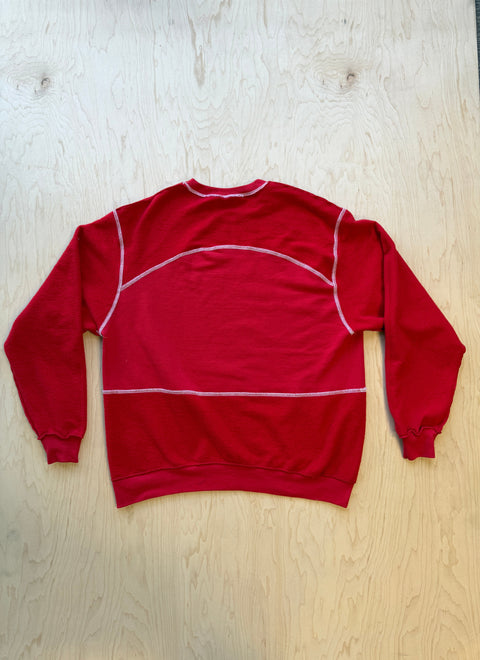 Ohio State Flipped Panel Crewneck Sweatshirt- Scarlet