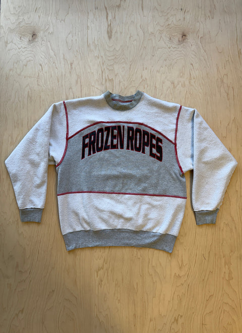 Frozen Ropes Flipped Panel Crewneck Sweatshirt- Grey