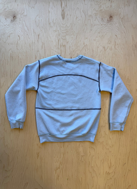 University of North Carolina Flipped Panel Crewneck Sweatshirt- Carolina Blue