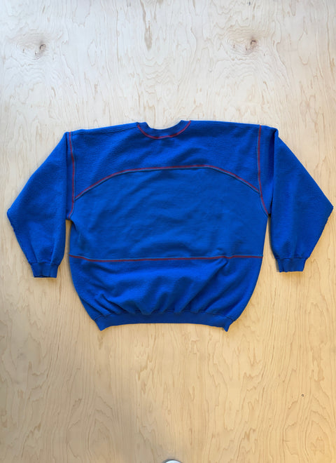 Kansas Flipped Panel Crewneck Sweatshirt- Royal Blue