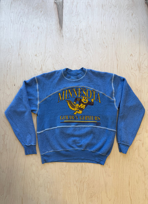 Golden Gophers Flipped Panel Crewneck Sweatshirt- Blue
