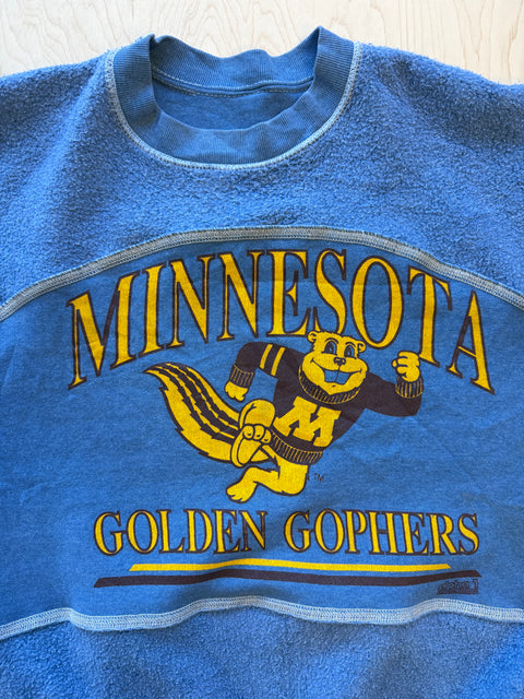 Golden Gophers Flipped Panel Crewneck Sweatshirt- Blue