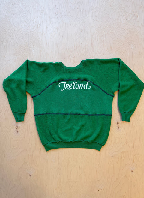 Ireland Flipped Panel Crewneck Sweatshirt- Green