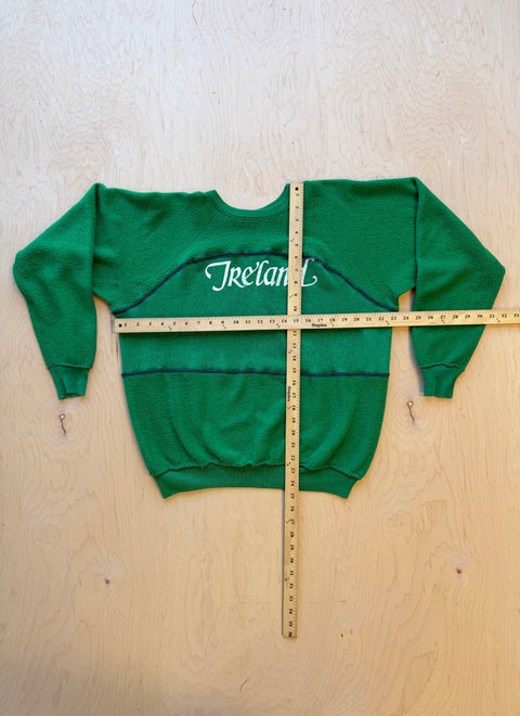 Ireland Flipped Panel Crewneck Sweatshirt- Green