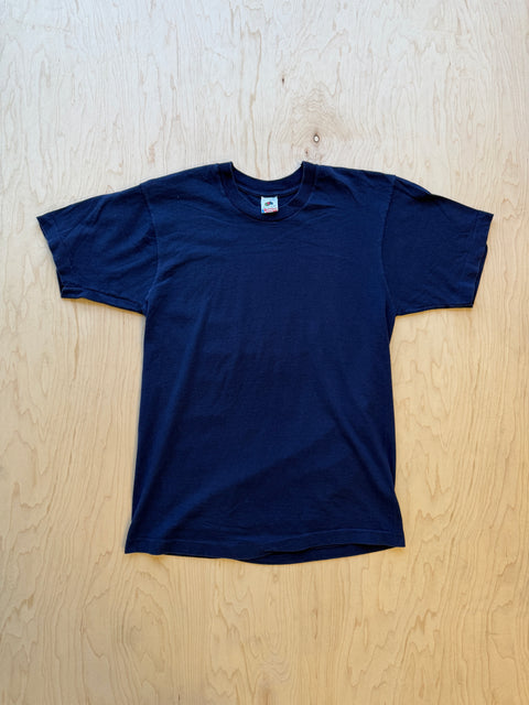 1990's Fruit Of The Loom T-Shirt- Navy