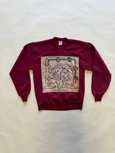 Eduardo Soto x AWE Crewneck Sweatshirt- Burgundy