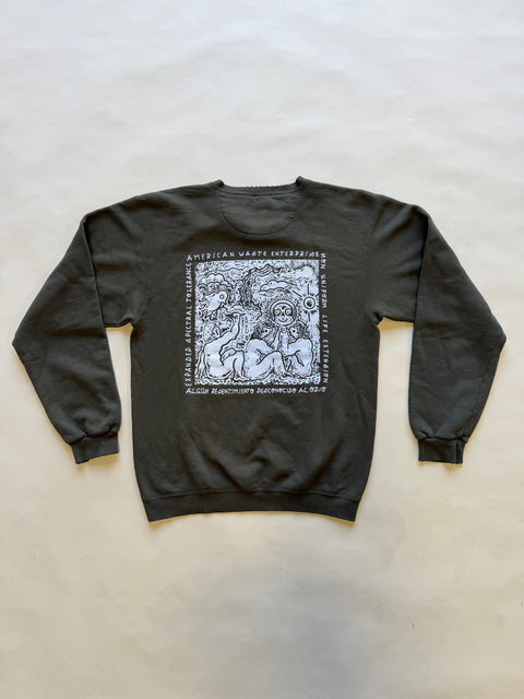 Eduardo Soto x AWE Crewneck Sweatshirt- Olive