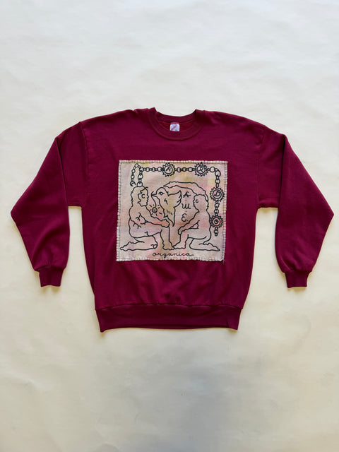 Eduardo Soto x AWE Crewneck Sweatshirt- Burgundy