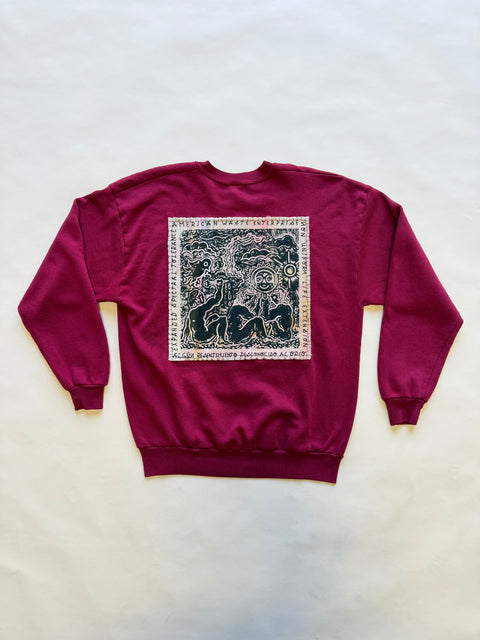 Eduardo Soto x AWE Crewneck Sweatshirt- Burgundy