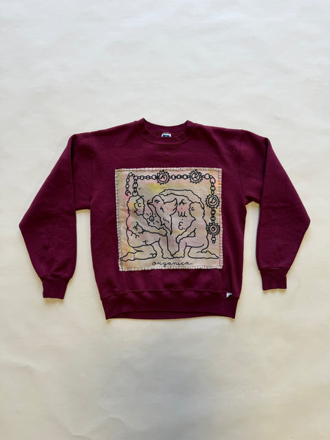 Eduardo Soto x AWE Crewneck Sweatshirt- Burgundy