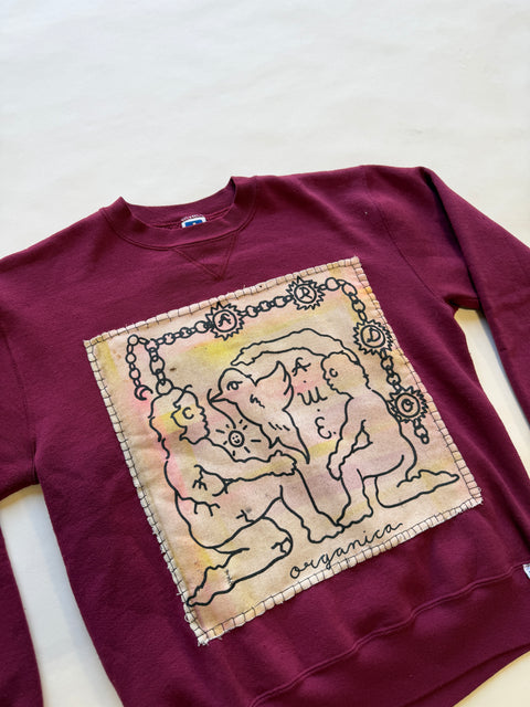 Eduardo Soto x AWE Crewneck Sweatshirt- Burgundy