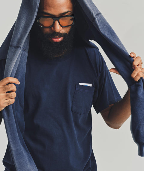 AWE Solid Pocket T-Shirt Navy
