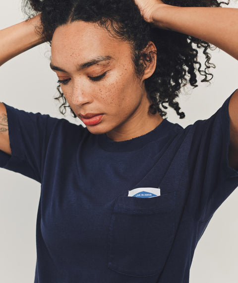 AWE Solid Pocket T-Shirt Navy