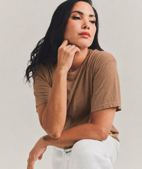 AWE Solid T-Shirt Brown