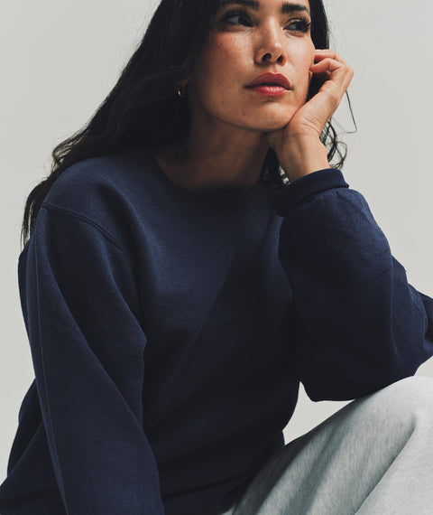 Solid Sweatshirt Navy